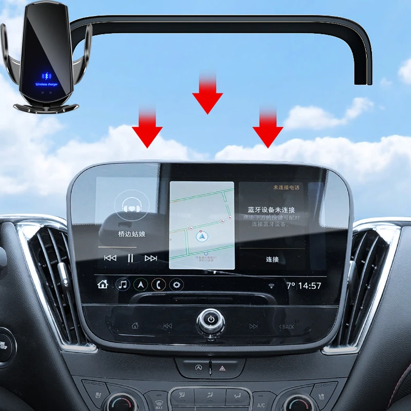 

Car Phone Holder For Chevrolet Equinox 2022 CP8 10 Inch Screen Fixed Navigation Bracket Base 15W Wireless Charging Accessories