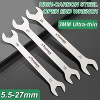 Clé à fourche Ultra-mince 5.5-27MM, clé plate à Double extrémité en acier à haute teneur en carbone, clé à fourche multifonction, outils de réparation 1 pièces 1