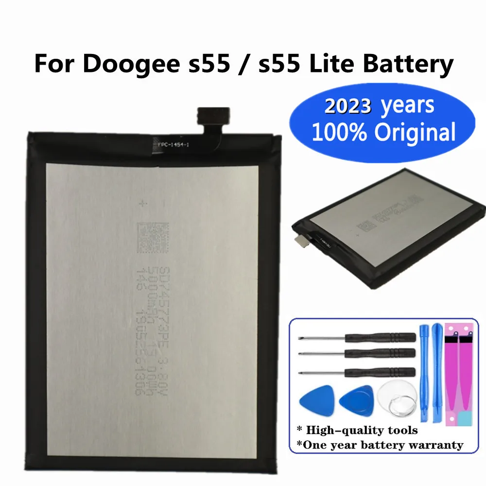 

2023 Years New Original Battery 5500mah For Doogee S55 / S55 Lite s55Lite Battery Bateria In Stock + tools