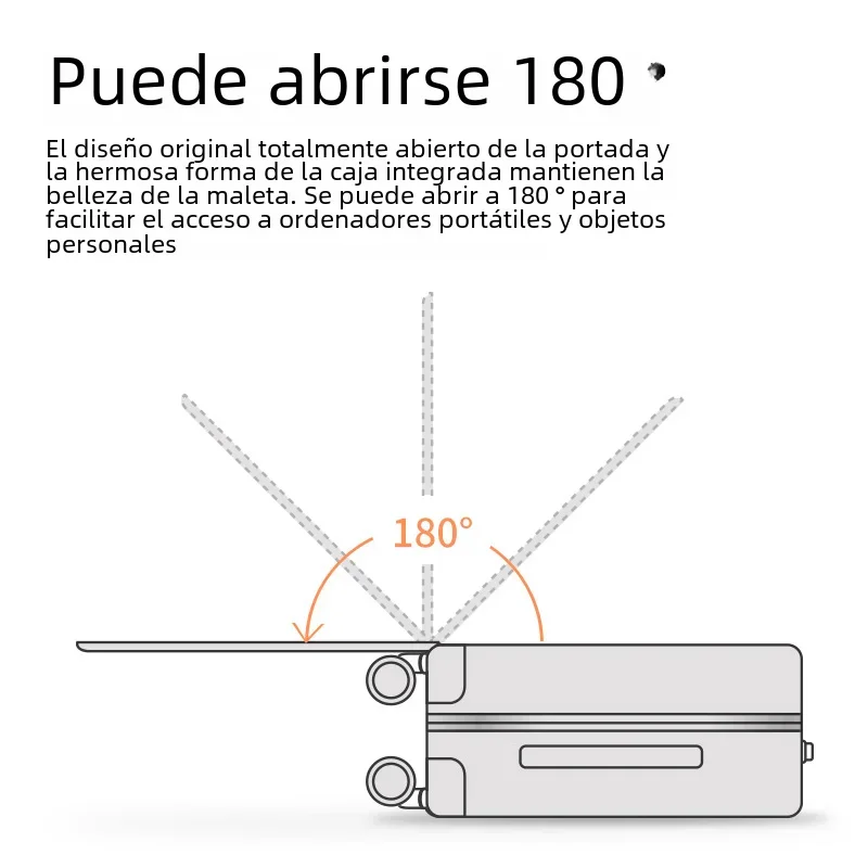 Maleta con marco de aluminio de diseño de patente Mixi, equipaje rodante, cabina de embarque hermosa, 18, 20, 24 pulgadas, M9260