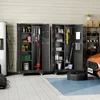 Garage Storage Cabinet, Metal Storage Cabinet with Lockable Doors and 4 Adjustable Shelves, Tool Cabinet with Wheels 6
