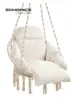 SONGMICS Hanging Chair, Hammock Chair with Large, Thick Cushion, Boho Swing Chair for Bedroom, Patio, Balcony, Garden 1