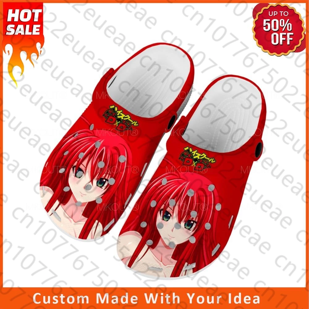 

Аниме школьная манга DxD Rias Gremory домашние Сабо пользовательская обувь для воды Мужская Женская подростковая обувь садовые Туфли-сабо пляжные шлепанцы