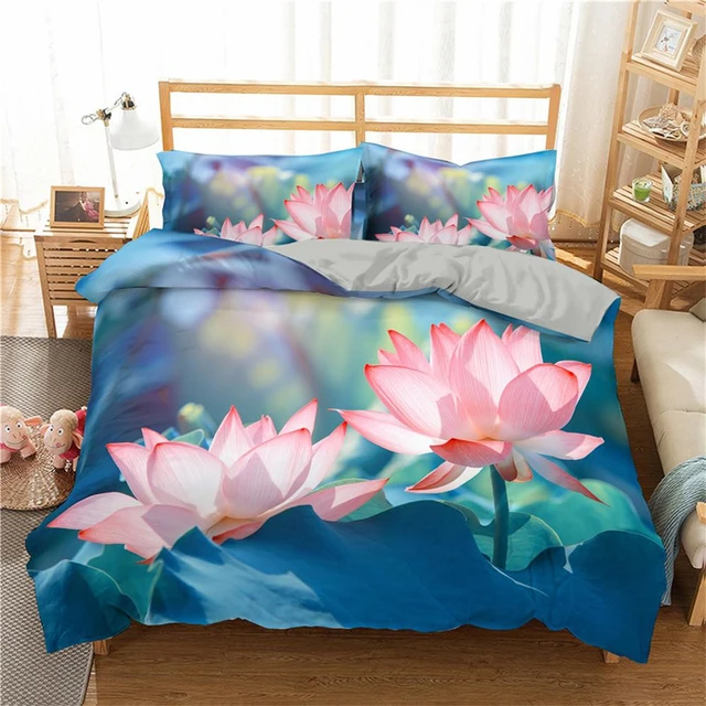 Hibiscus Bloom 4-Piece Queen Sheet Set