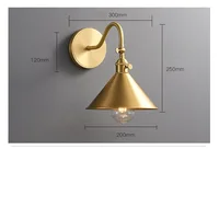 IWHD Full Copper LED Wall Lights For Home Indoor Lighting Luminaira Pull Chain Switch Bedroom Living Room Beside Lamp 2