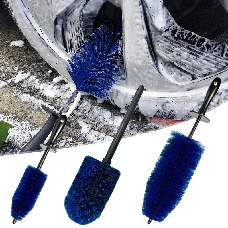 Soft Car Wheel Rim Tire Cleaning Brush Cleaner Non Scratch Car Detailing Washing Tool Soft Bristle Cleaner Car Cleaning Brush
