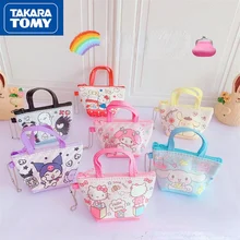 

TAKARA TOMY Fashion Waterproof Wearable Cute Cartoon Hello Kitty Printed Clutch Casual Zipper Children's Coin Purse