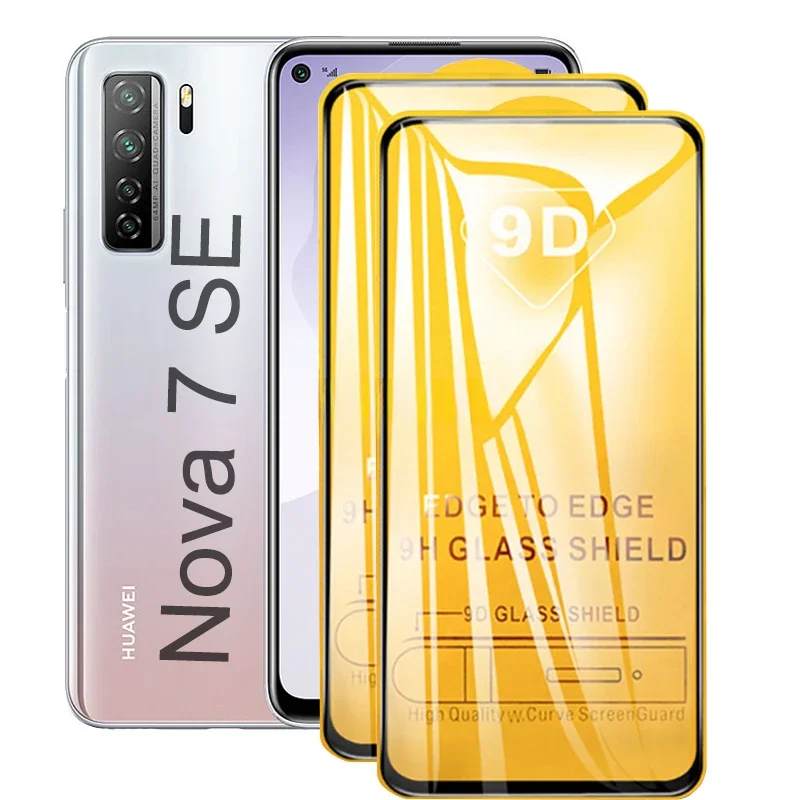 

2Pcs 9D Full Cover Screen Protective Glass On For Huawei Nova SE 7i 7se 5t 5G Smartphone Tempered Glass Nova7 Se 7 I Hartglas