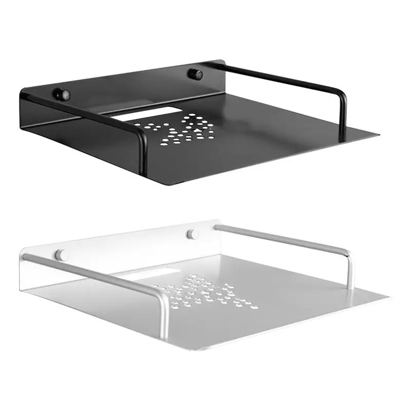 

Black/Silver TV Box Router Set-top Boxes Player Single-layer Aluminum Wall Mount Storage Shelf Bracket Holder Stand Rack