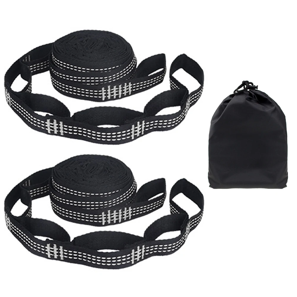 Reinforced Hammock Strap Outdoor Camping Hammock Garden Swing Straps Rope High Strength Load-Bearing Strap Rope 2pcs hammock straps camping hammock hammock fittings hammock rope camping accessories outdoor hammock swing