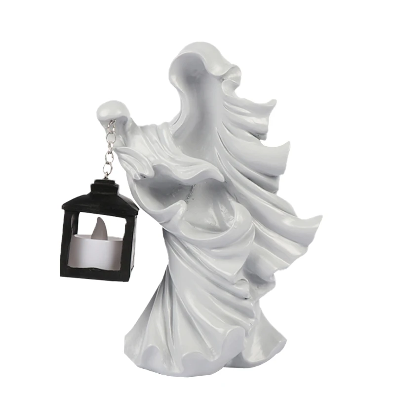 

Лампа ведьмы вурдалака, фонарь Hell's светодиодный светильник из смолы, реалистичная скульптура для украшения сада на