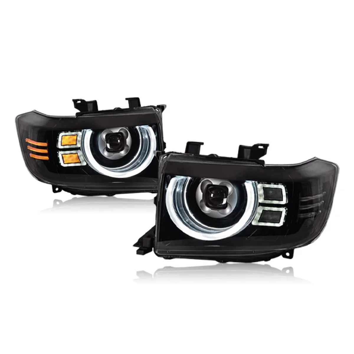 도요타 랜드 크루저용 자동차 스타일링 헤드램프 어셈블리, LC70-LC79 2007-2020 업그레이드, 새로운 다이나믹 헤드라이트로 수정