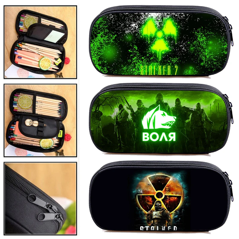 

3D Anime S.T.A.L.K.E.R. 2 Pencil Case Teenager Makeup Cases Cosmetic Box Shooting Stalker 2 Heart of Gun Storage School Supplies