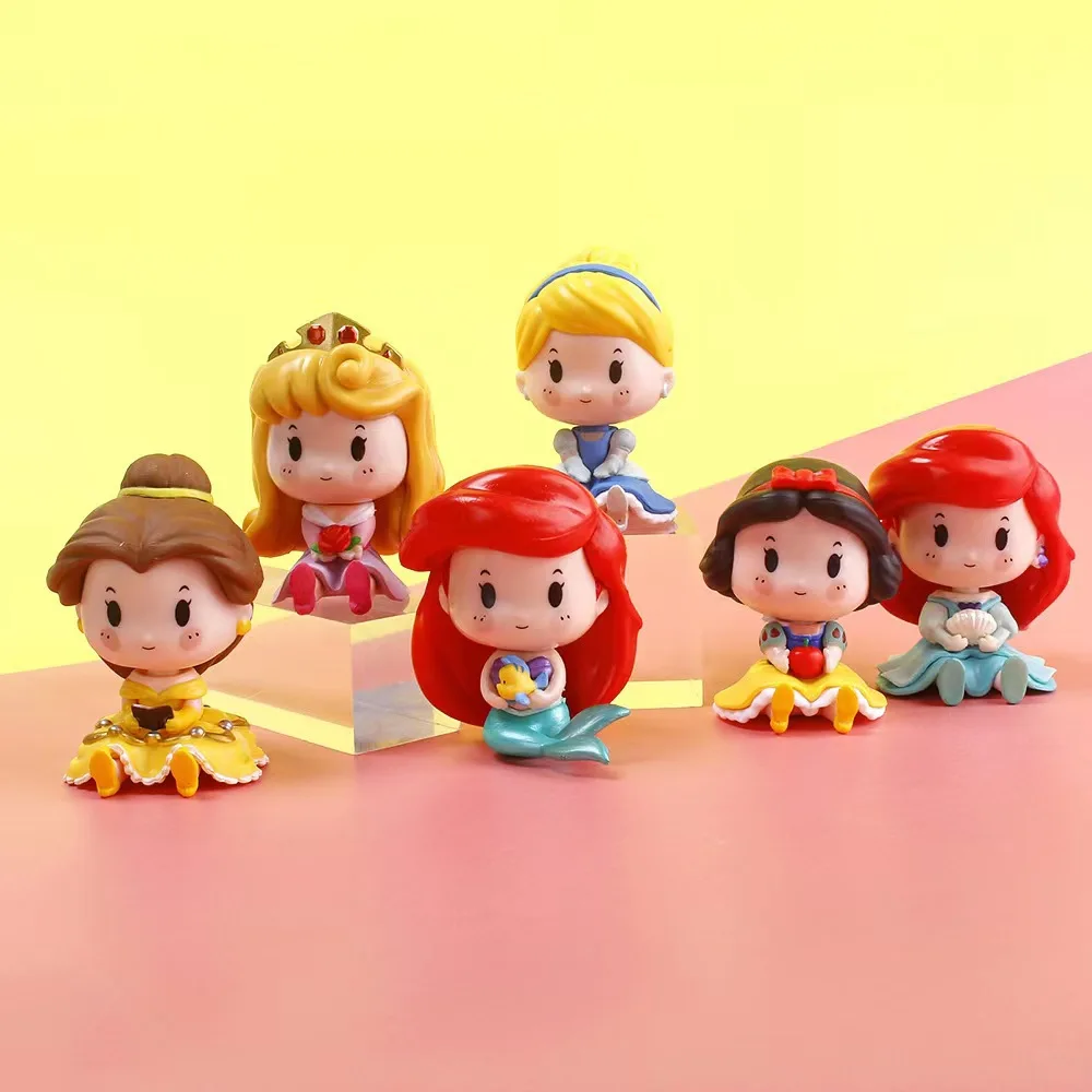

Disney Princess Model Doll Action Anime Figures Elsa Tiana Belle Jasmine Model Doll Cartoon Toys Bedroom Desktop Ornaments Gift
