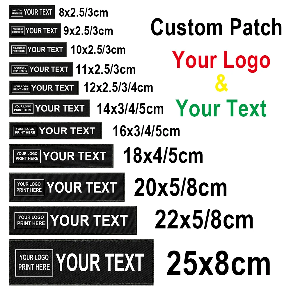 Print Patch With Name Printed Patches Team Group Personalized Badge on Backpacks Hook Backing Armband For Clothing clothing patches embroidered patches custom name patches