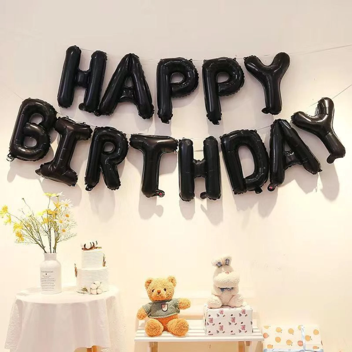 16-Zoll-Ballon „Happy Birthday“, englischer Buchstabe, Aluminiumfolie, Ballon-Set, Stern, vier Ecken, Stern, Geburtstagsfeier, Dekoration, Ballon – Detail 8