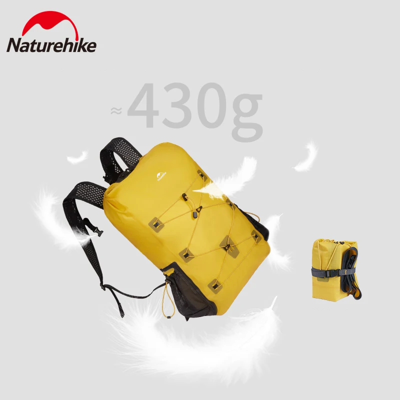 Naturehike 25L Waterproof Dry Bag TPU IPX6 Ultralight Portable Double Shoulder Swimming Bag Outdoor Hiking Travel Beach Backpack