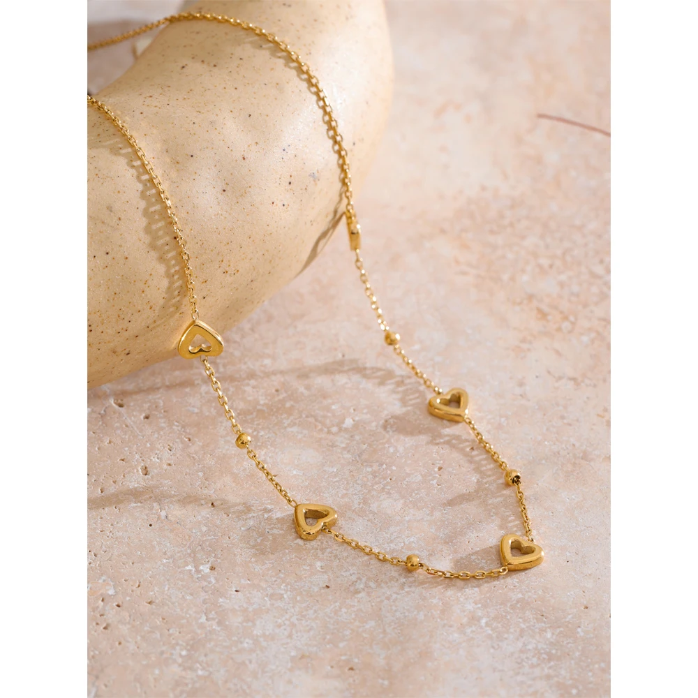Yhpup Stainless Steel Heart Necklace