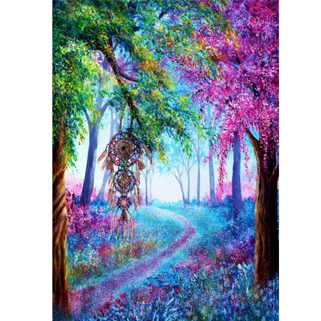 

1002-262.5 Cartoon digital oil painting moon night scene filling suitable for adults hand-painted suit handicraft design