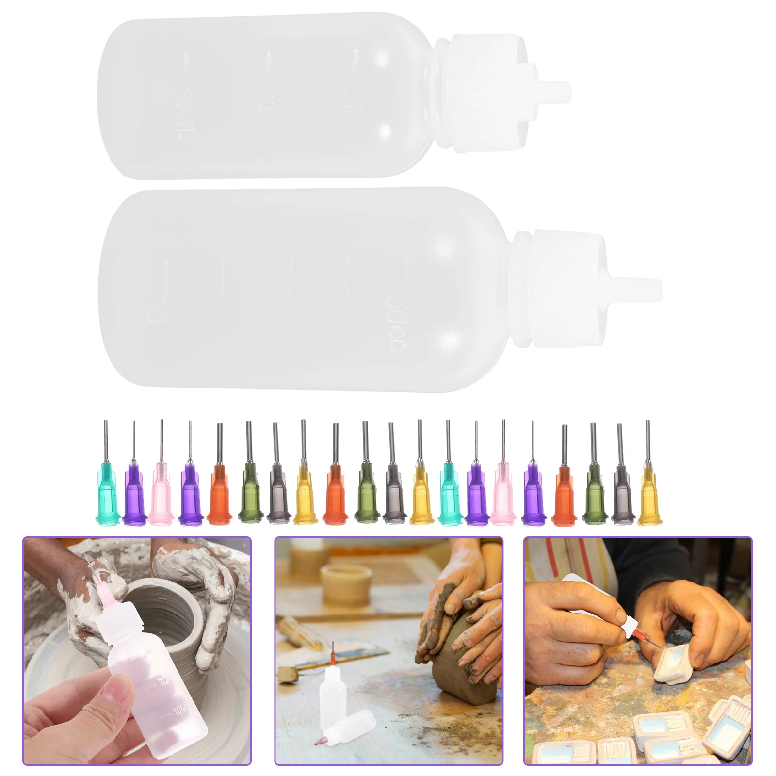 

Pottery Tools Pottery Glaze Squeeze Bottle Pottery Glaze Bottles with Fine Tip Needle Tip Applicator