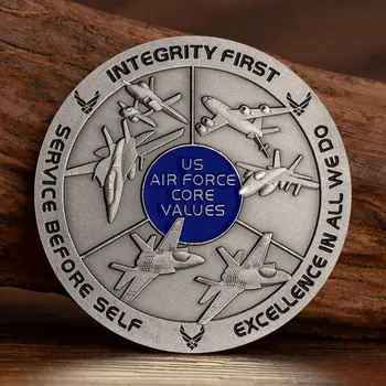 Integrity Service Excellence US Air Force Core Values Military Challenge Coin