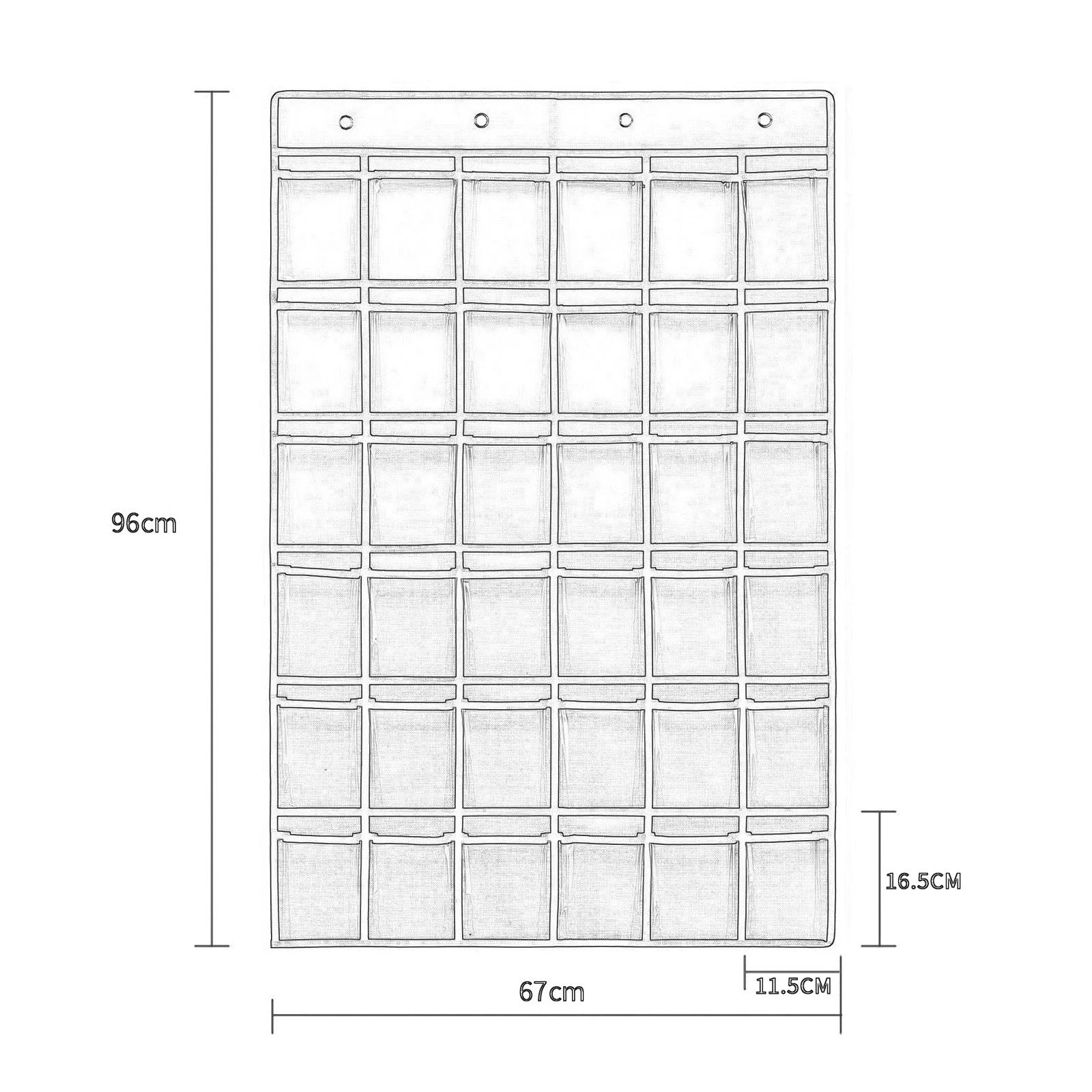 Classroom Pocket Chart Storage Bag Or Door Hanger with 36 Pocket Multipurpose Organization Durable For Office School Home