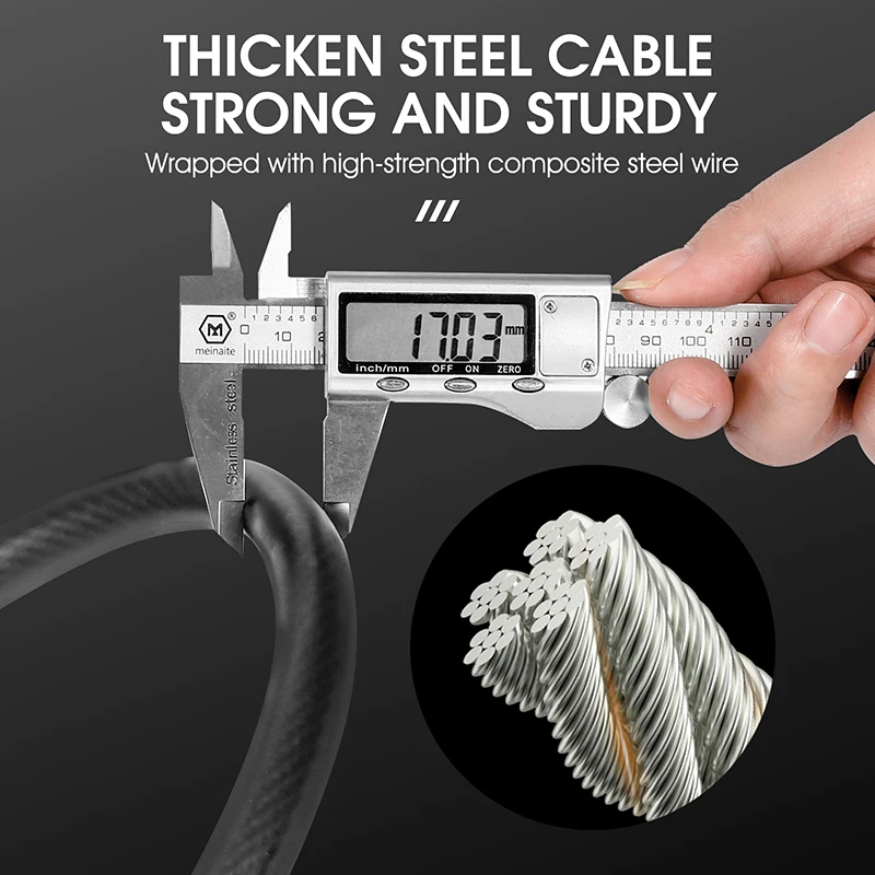 WEST BIKING Password Key Bicycle Lock Anti-theft 4 Digit Code MTB Road Bike Cable Lock Steel Scooter Safety Lock Accessories