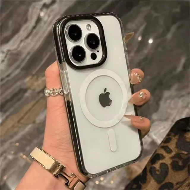 Neon Transparent Crystal Case with MagSafe Magnetic Protection