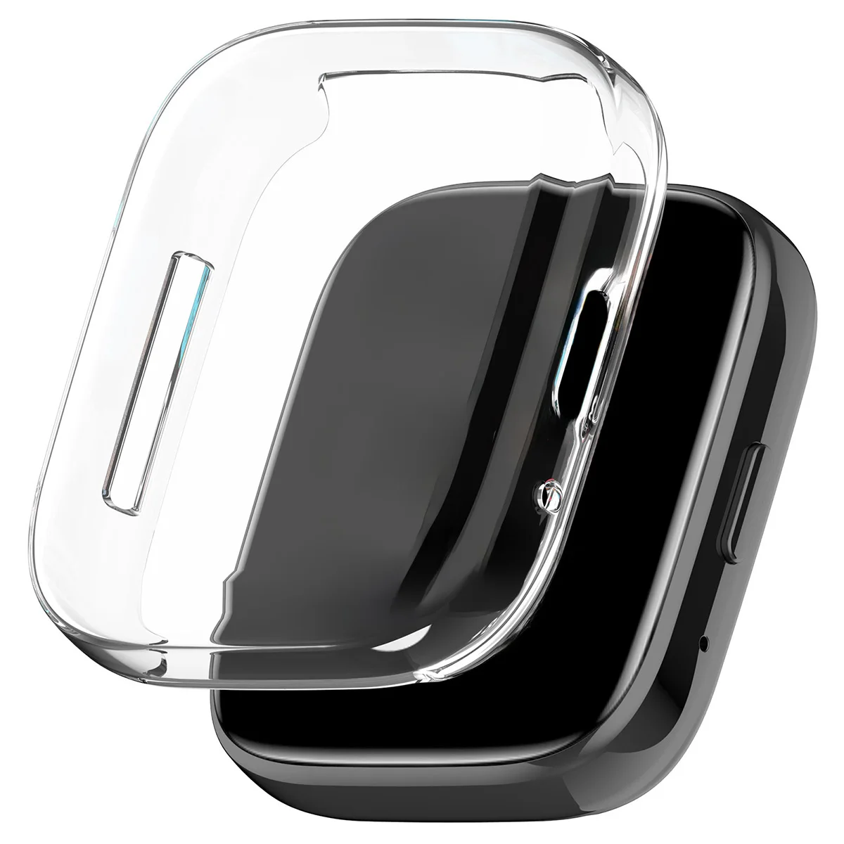TPU Soft Silicone Smartwatch Case with Glass Screen Protector Cover