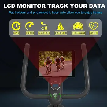 Exercise Bikes Stationary,Exercise Bike for Home Indoor Cycling Bike for Home Cardio Gym,Workout Bike with Ipad Mount & LCD Moni 6