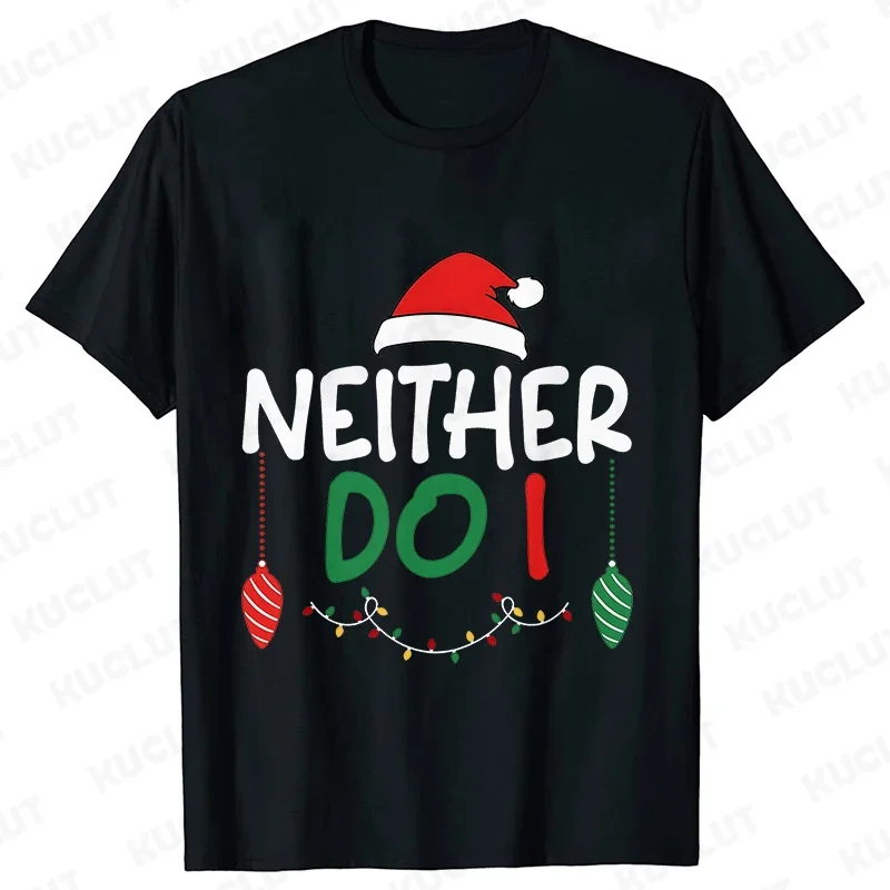 thumbnail image 1 of No hago camisetas a juego para fiestas familiares, camisetas navideñas divertidas para parejas, camisetas unisex para niños y niñas, 1 of 5