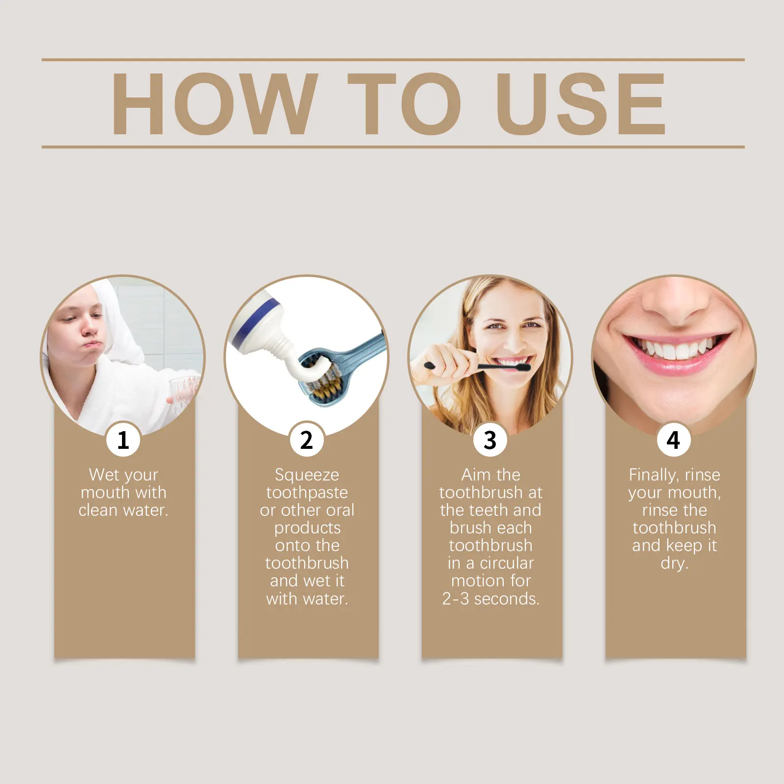 3-Sided Enclosed Toothbrush - Daily Portable, 3-Head U-Shaped Wrapped Design, For Home Use, Cleans Teeth & Tongue Coating