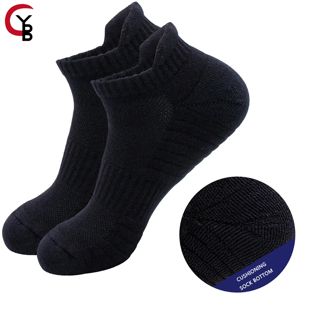 Sports Compression Socks 1 Pairs-Circulation Arch Support Plantar ，Running 、 Athletic Running 、Low Cut Cushioned Anti-Blister