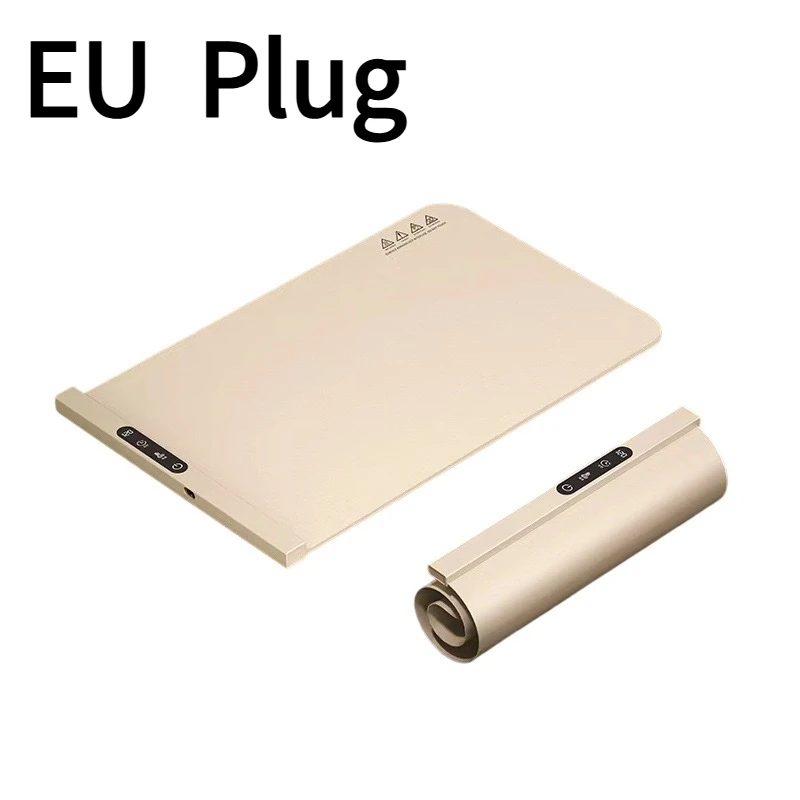 קערת חימום מזון גמישה מסיליקון עם מזרנית חשמלית לשולחן אוכל ניידת ומתקפלת לחימום צלחות בבית ובמטבח