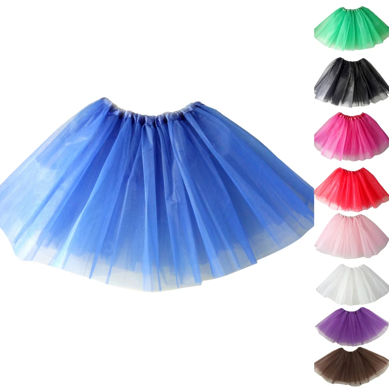 Adult Girl Three Layered Ballet Dance Tutu Skirt Classic Solid Color Half Skirt Mesh Mini Pleated Dress ballet skirts tutu skirt ballet dress