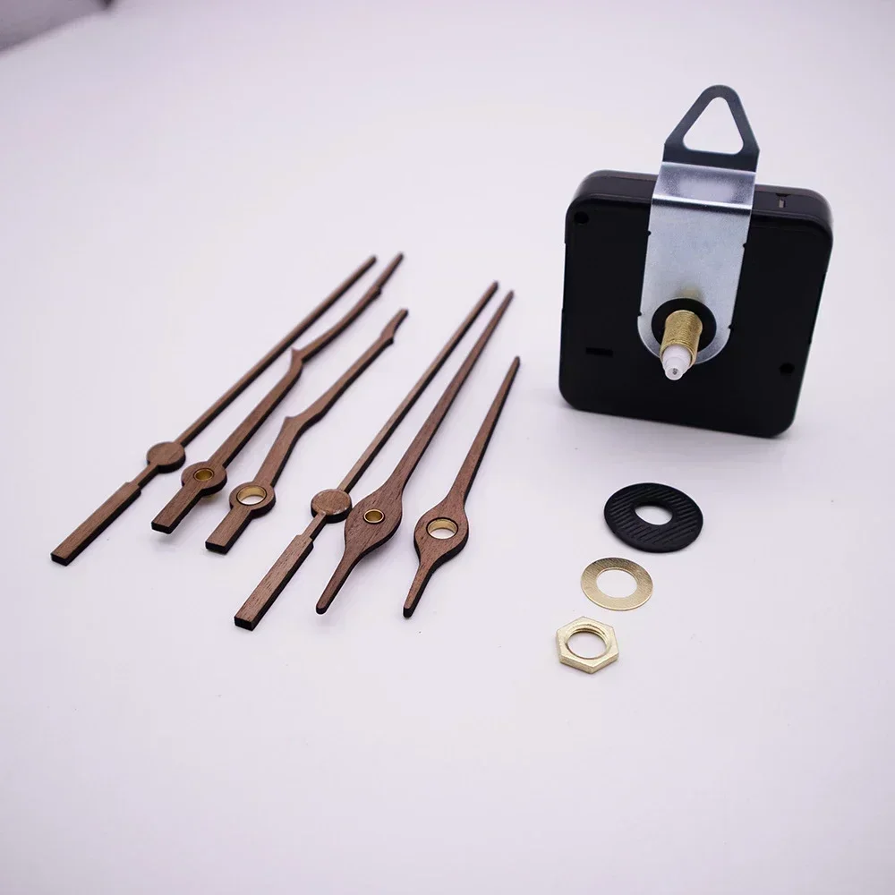 Black Walnut Traced Replacement Hands Atomic Quartz Silent Controlled Wall Clock Movement Mechanism DIY Set Accessories