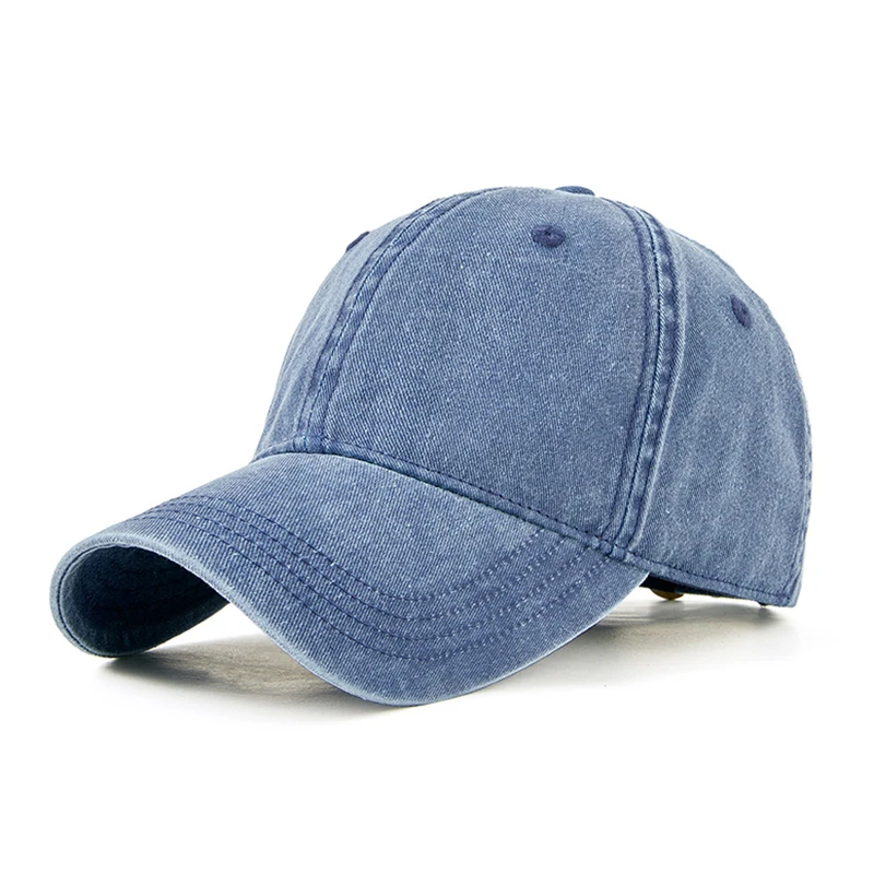 Large Size Denim Baseball Cap Men Distressed Dad Caps Vintage Cotton Big Head baseball cap baseball caps baseball hats