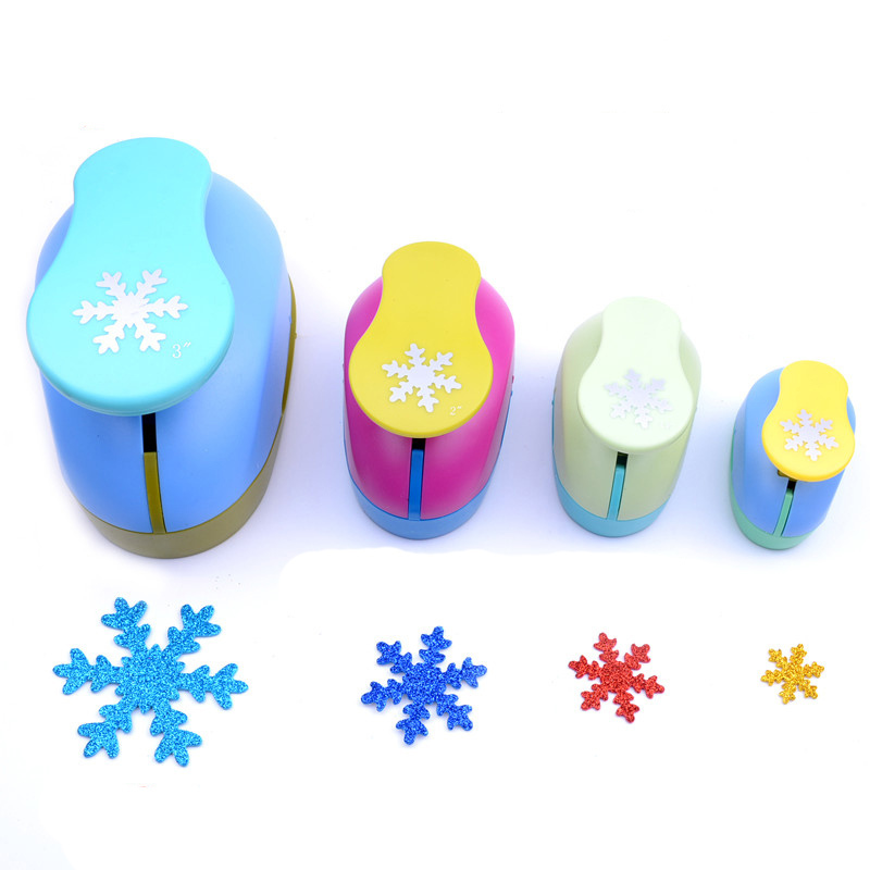 Hot Sale 8mm-75mm Different Size Snowflake Shaped Craft Punch Child Diy Tools Paper cutter Scrapbook Christmas Snow Hole Puncher