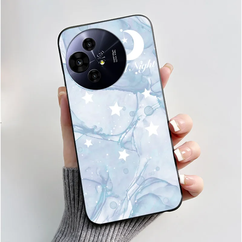 Aesthetic Cute Cat Astronaut Soft Silicone Black Protective Phone Case Cover