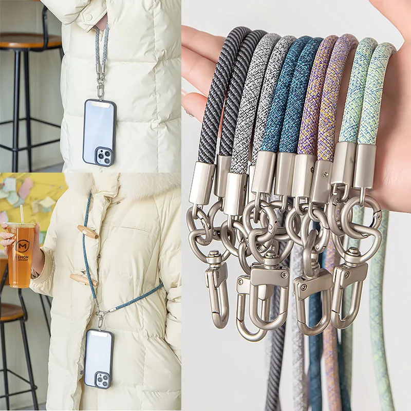 Crossbody Cell Phone Lanyard with Anti-Loss Wrist and Neck Straps – Versatile Accessory with Key Chain Functionality
