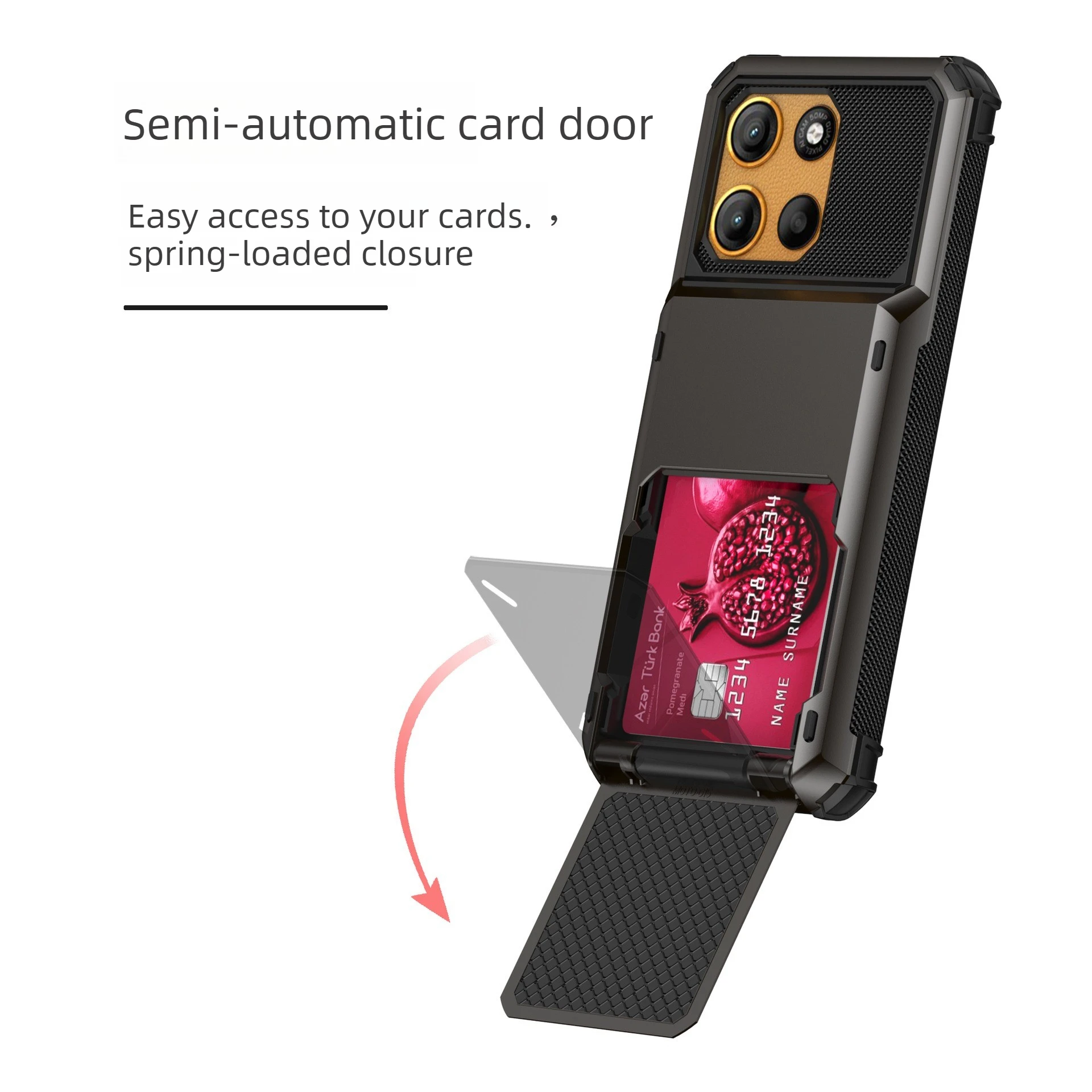 Premium Anti-Drop Wallet Case with Hidden Flip Slot and Protective Cover