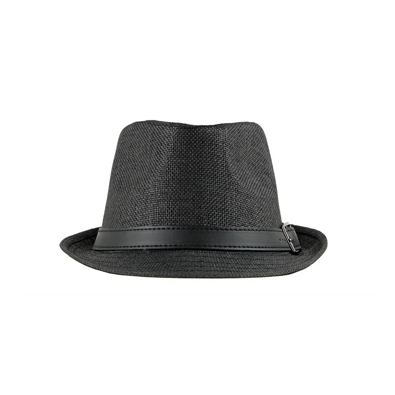 Summer Straw Hat Men's British Gentleman's Jazz Hat Women's Sunscreen Sun Hat Panama Fedora Hats Outdoor Casual Felt Hat Visor 2