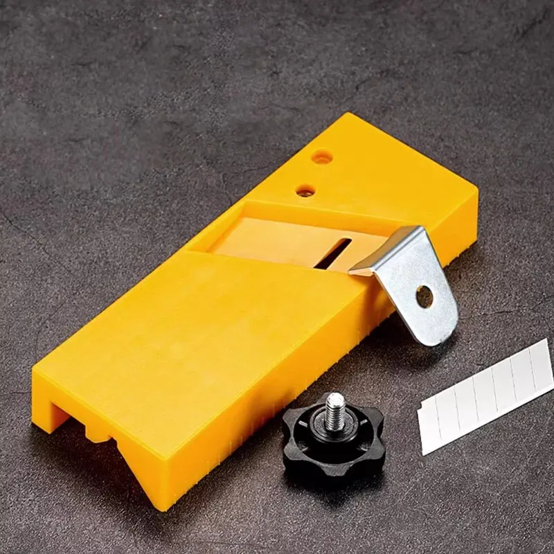 Woodworking Planer Plasterboard V Chamfer Bevel Double Slot 45 Degree Trimming Tool Board Plane Manual Gypsum Right Angle Device