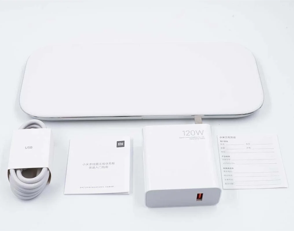 Xiaomi Mi Multi-coil Wireless 20W Max Fast Charging Board Support 3 Devices Compatible Recharge With 120W Charger and 6A Cable Power Adapter Power Charger