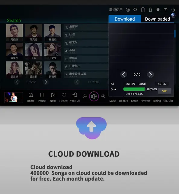 4K Touch Screen HDD MAX Karaoke System Online Movie Download Song