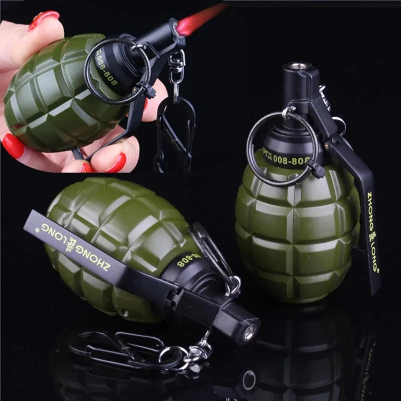 

New Creative Metal Grenade Large Simulation Prop Model Windproof Lighter Outdoor Portable Barbecue Cigar High end Men's Gifts