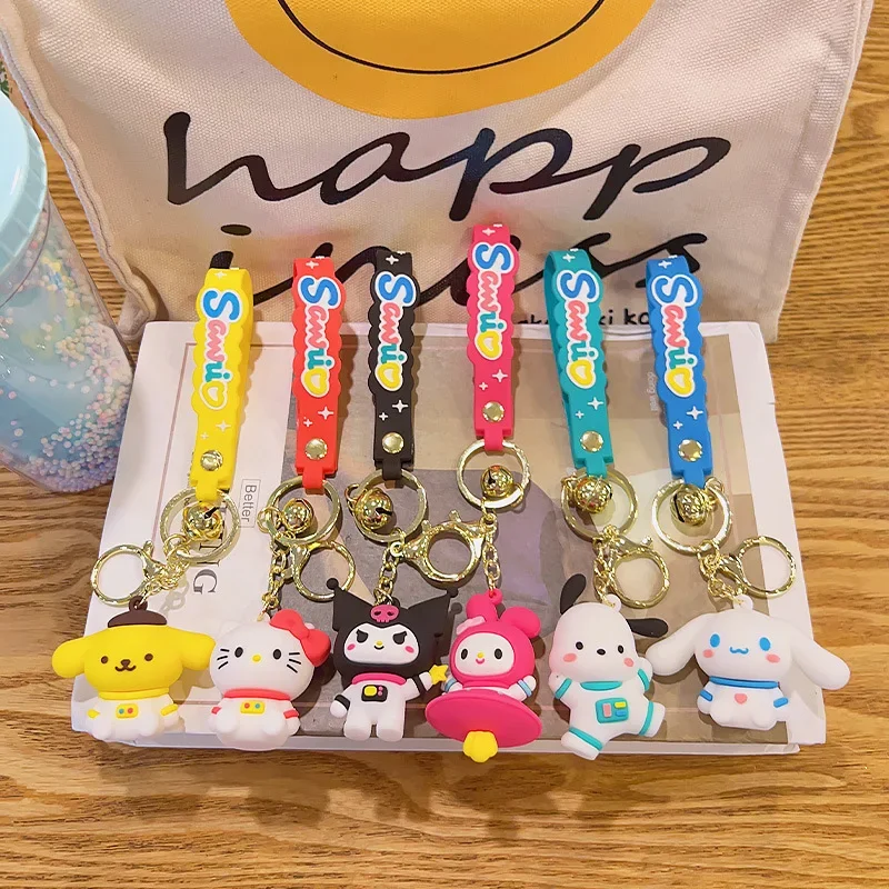 

Sanrio Kawaii Anime Cartoon series HelloKitty My melody Kuromi Creative Cute Girl Keychain Couple Backpack Decorations Gifts