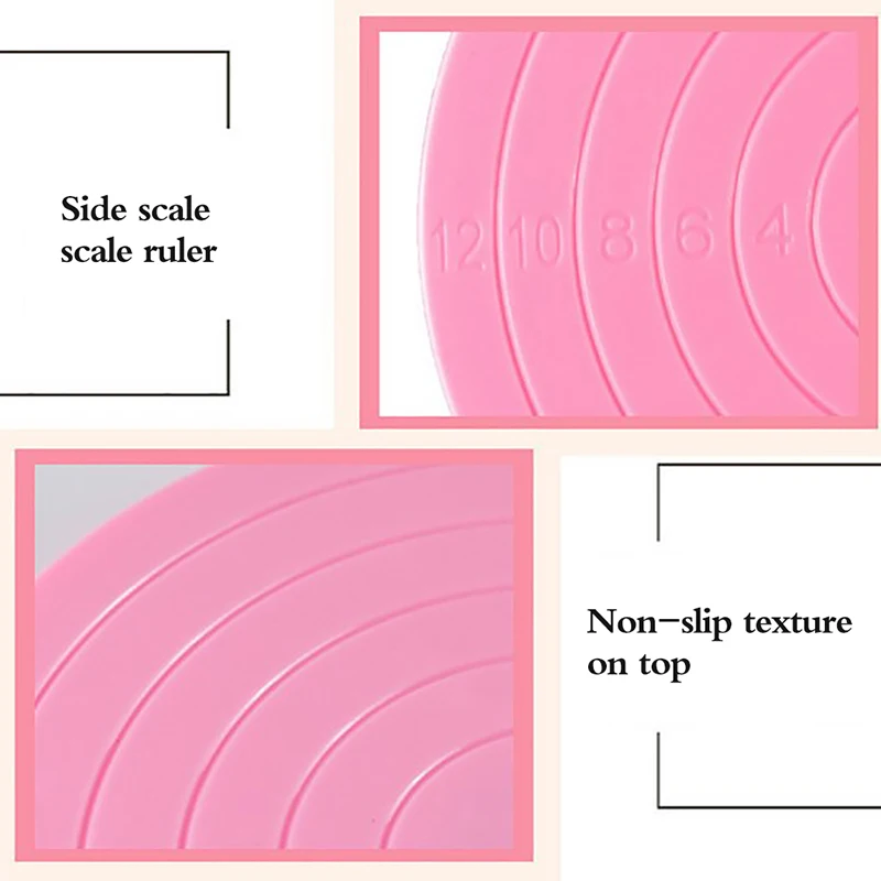 1PC 14cm DIY Cake Rotary Table Mini Plastic Fondant Cake Turntable Revolving Platform Round Cookie Stand Rotating Kitchen Tools