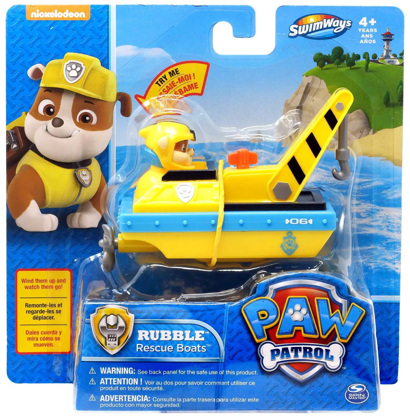 thumbnail image 1 of Figuras de acción originales de Paw Patrol, juguetes SwimWays Paddlin' Pups, Rubble, Skye, Everest, Zuma, Marshall, juguetes para fiestas en la piscina y el baño para niños, 1 of 5