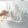 1pc Self-Adhesive Cartoon Figures Supported Plastic Shelf, No-Drill Bathroom Storage Rack, Kitchen Organizer for Spice Jars 5